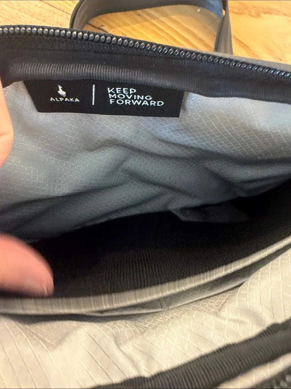 NWT ALPAKA Flight Sling 2L Black Gray EDC Crossbody Bag #5